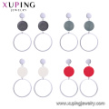 E-260 2018 joyas xuping oro blanco rodio plateado huggie hoop Pendientes de moda de diseño más sencillo de estilo americano